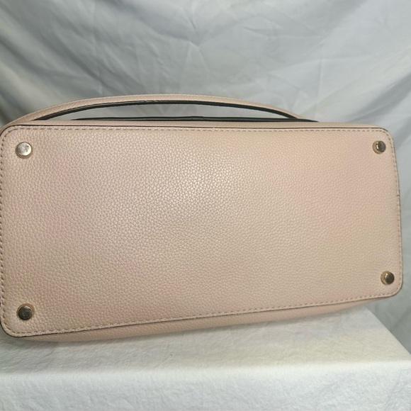 KATE SPADE Ward Place Evangelie Beige Pink Mauve Top Handle Leather Satchel Bag - Picture 7 of 15
